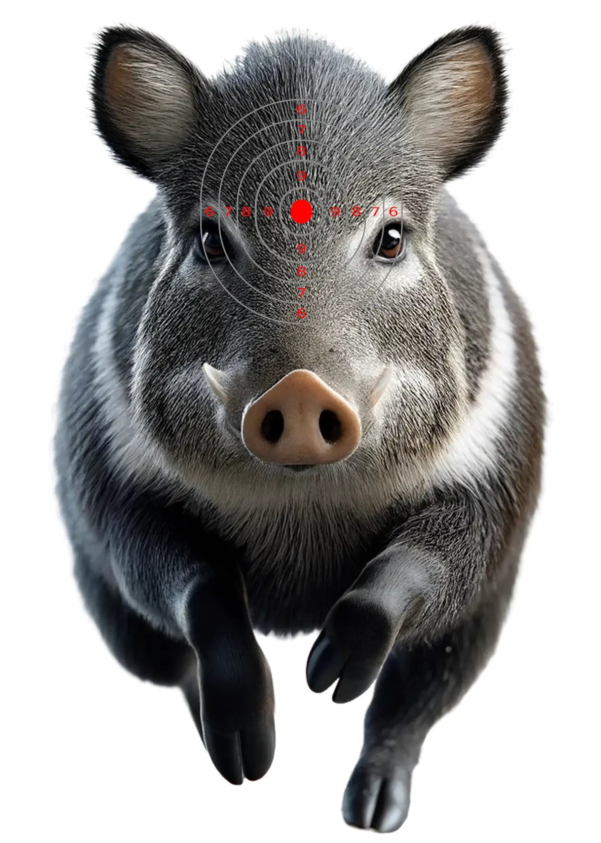 South American Collared Peccary Target 45 - Printable Shooting Target