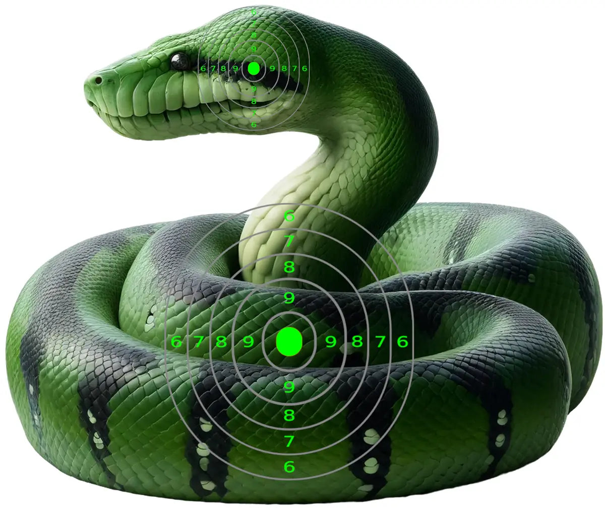 South American Green Anaconda Target 10 - Printable Shooting Target