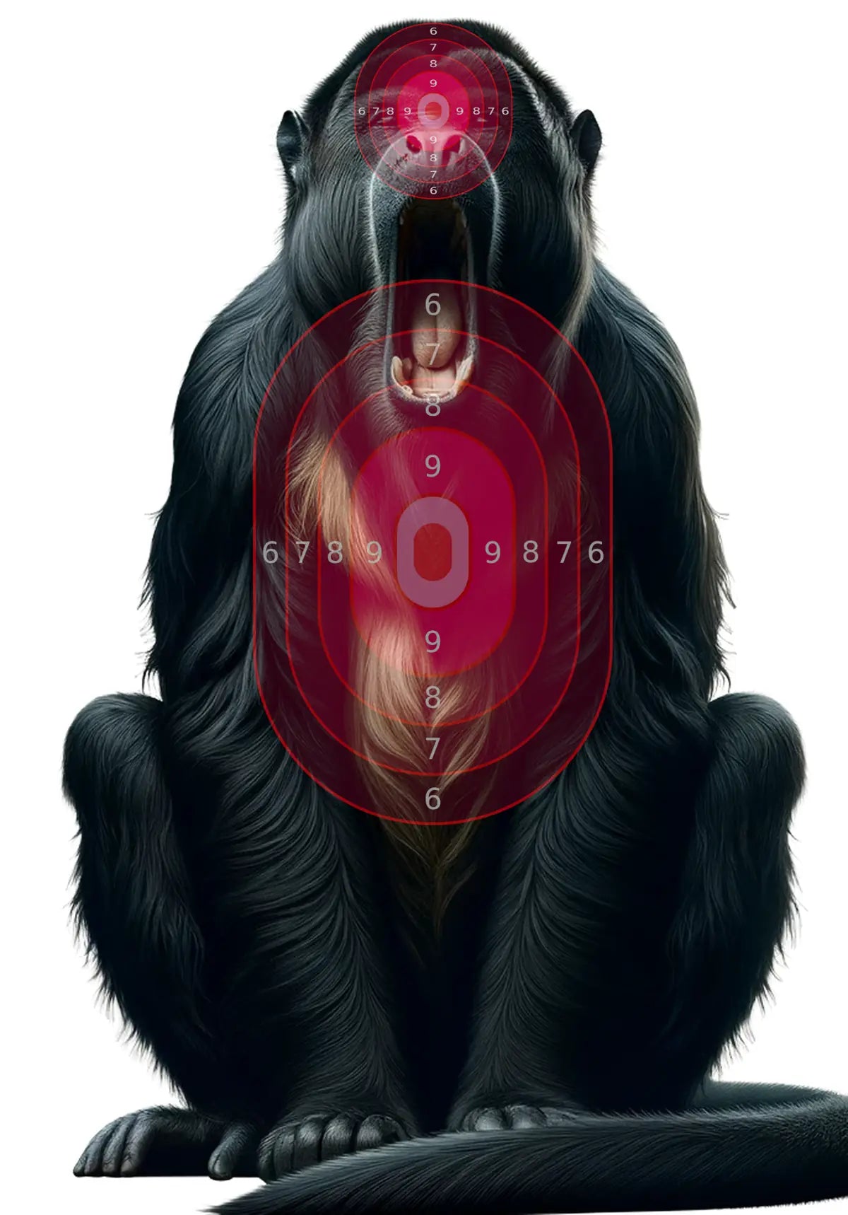 South American Howler Monkey Target 26 - Printable Shooting Target
