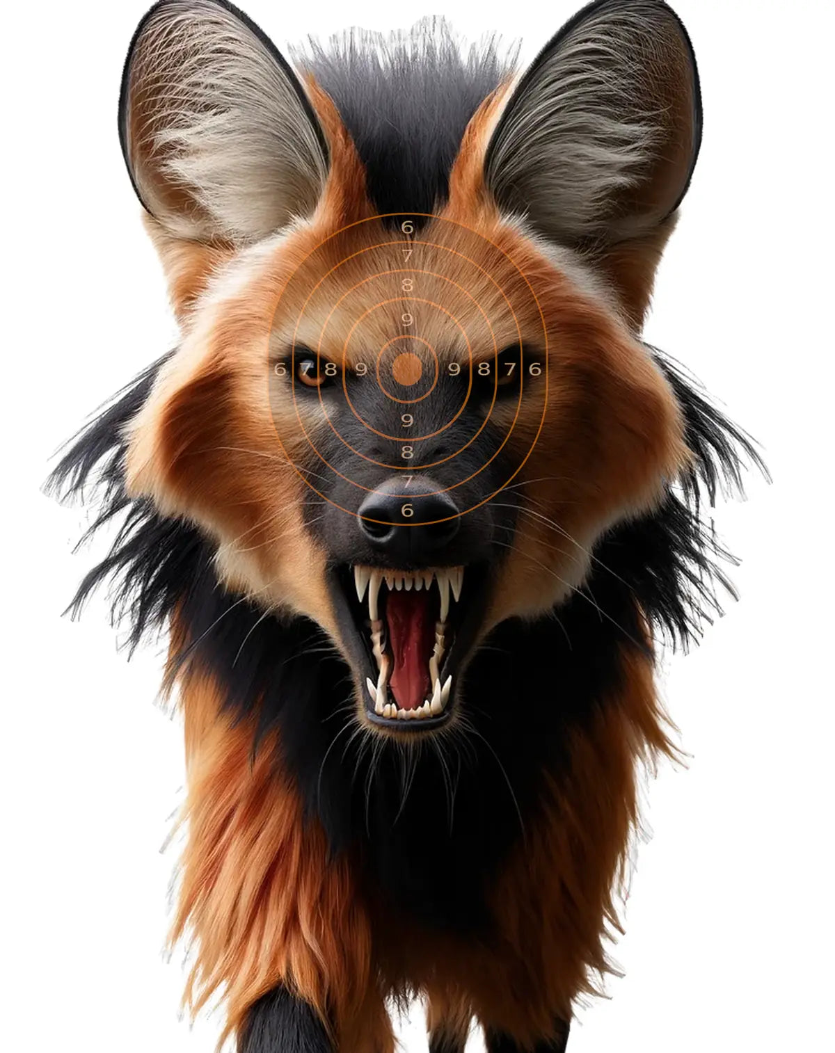 South American Maned Wolf Target 5 - Printable Shooting Target