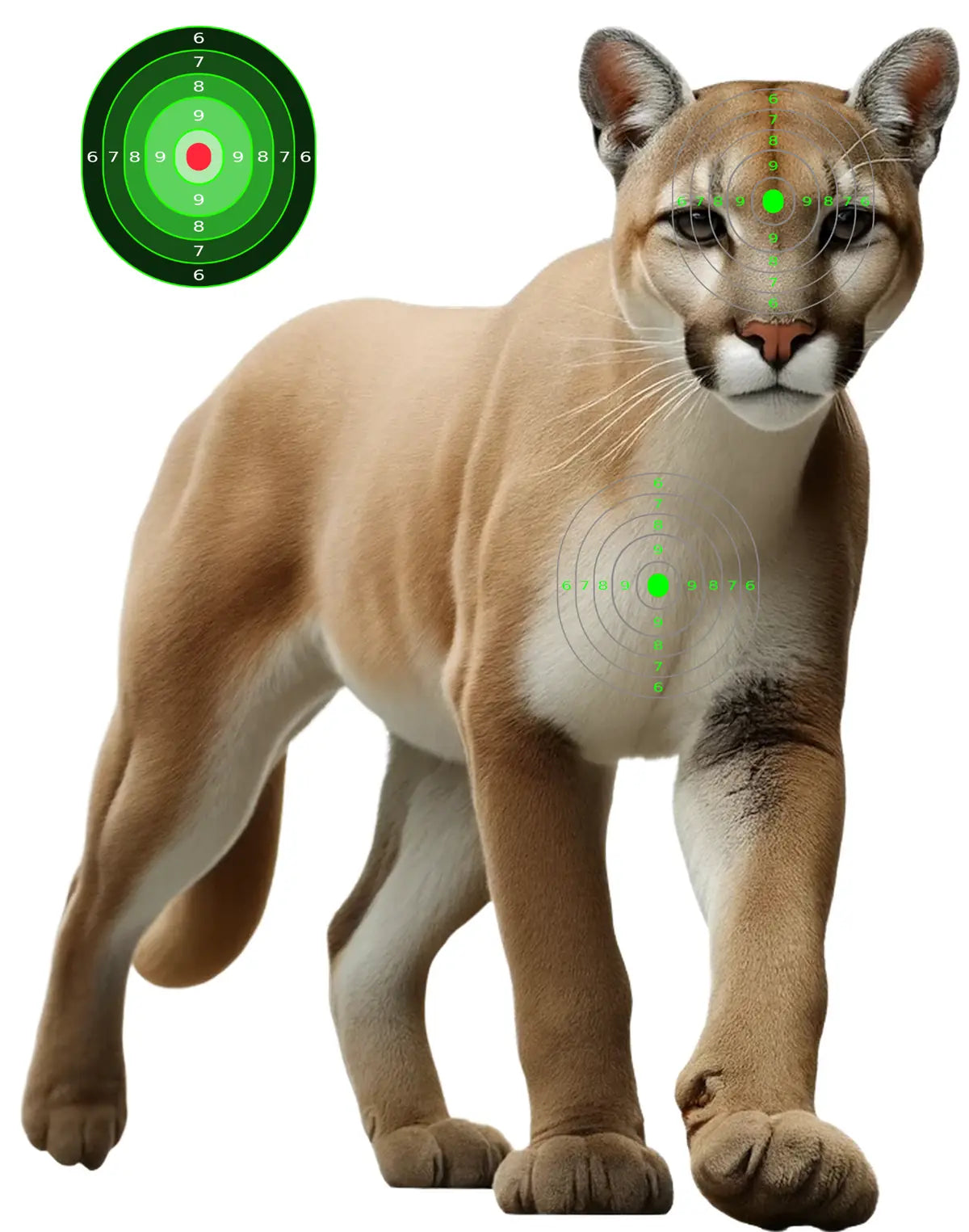South American Puma Target 16 - Printable Shooting Target